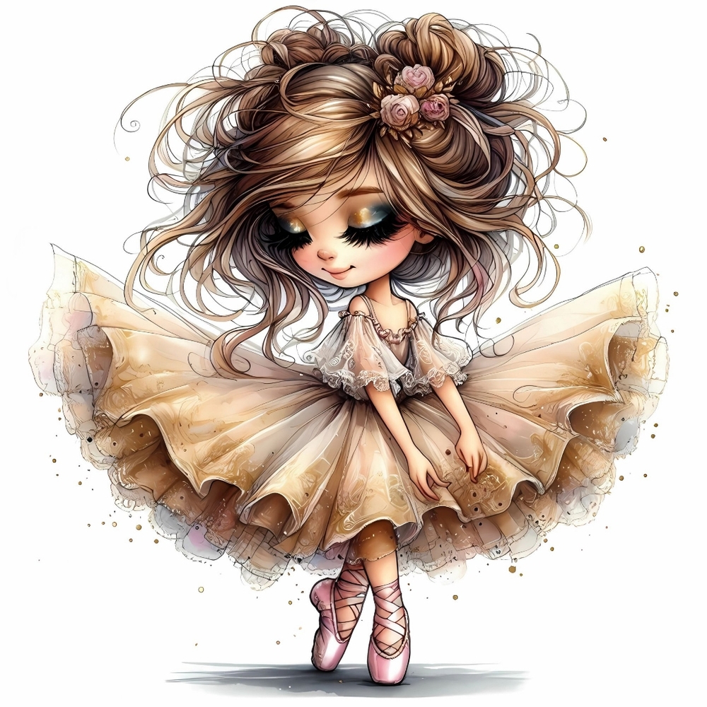 6pc Ballerina Girl Prints - Picture 3 of 6